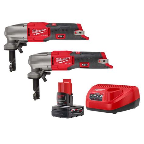 milwaukee cordless sheet metal nibbler|milwaukee nibbler m12 home depot.